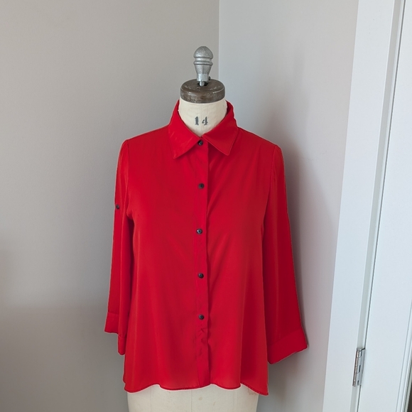 Joseph Ribkoff Red Blouse - Picture 1 of 3